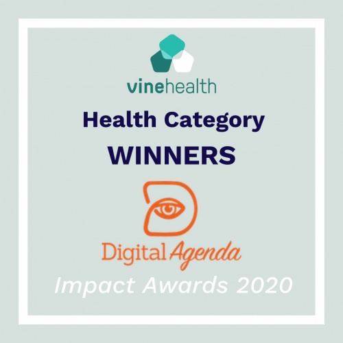 Vinehealth have been announced the winners of DigitalAgenda's Impact Awards 2020 for health! 